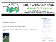 Tablet Screenshot of abqpickleball.com
